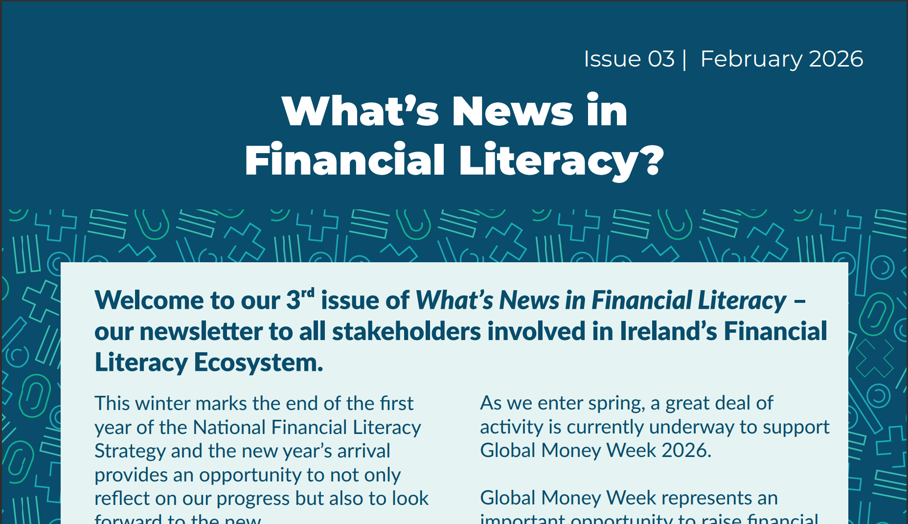 National Financial Literacy Strategy Newsletter Issue 03