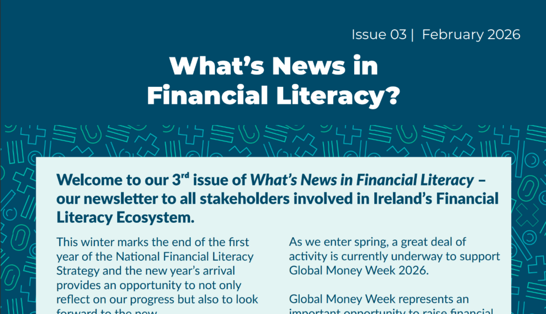 National Financial Literacy Strategy Newsletter Issue 03